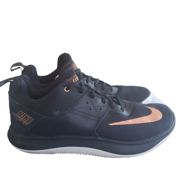 Nike Fly By Low 2 Mens Athletic Basketball Shoes Size 10 Black and Copper - Picture 2 of 7